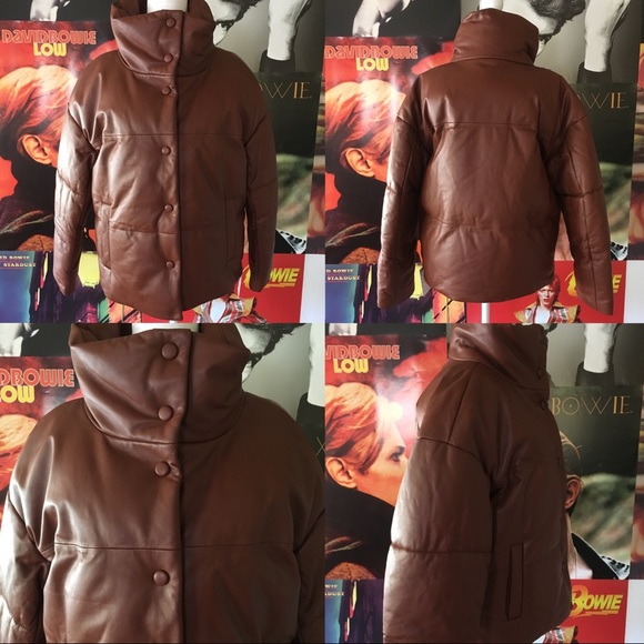 NWT Free People leather puffer jacket - Picture 6 of 8